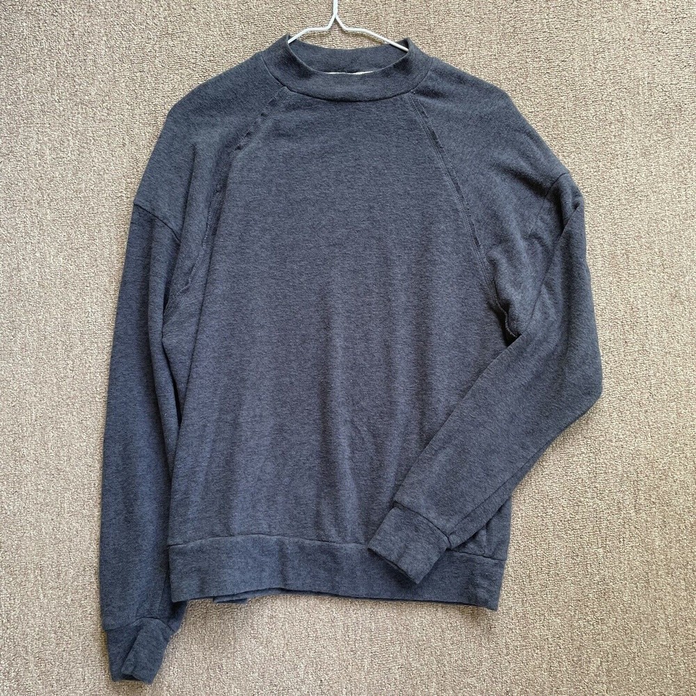 Volcom Lived In Lounge Charcoal Gray Mock Neck Sw… - image 1